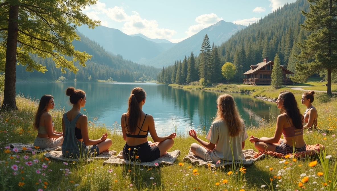 Illustration of a collaborative team guiding mindful routines